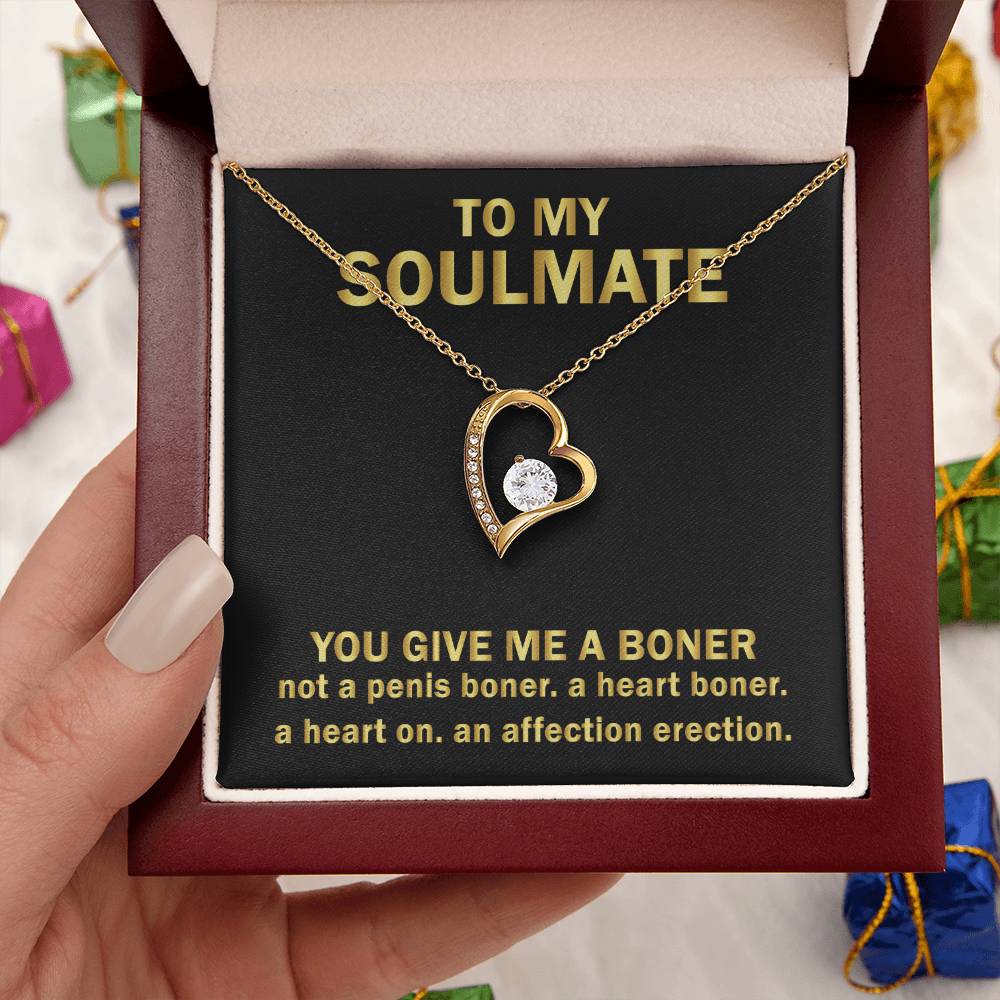 Give Me A Boner. Not A Penis Boner. Funny ??forever Love Necklace For Soulmate Gifts Forever Love Necklace