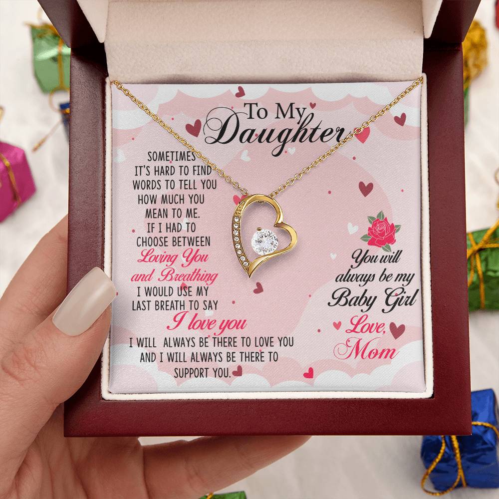 To My Daughter Necklace From Mom Gift For Daughter From Mom Birthday Gift Daughter Graduation Gift Daughter Forever Love Necklace