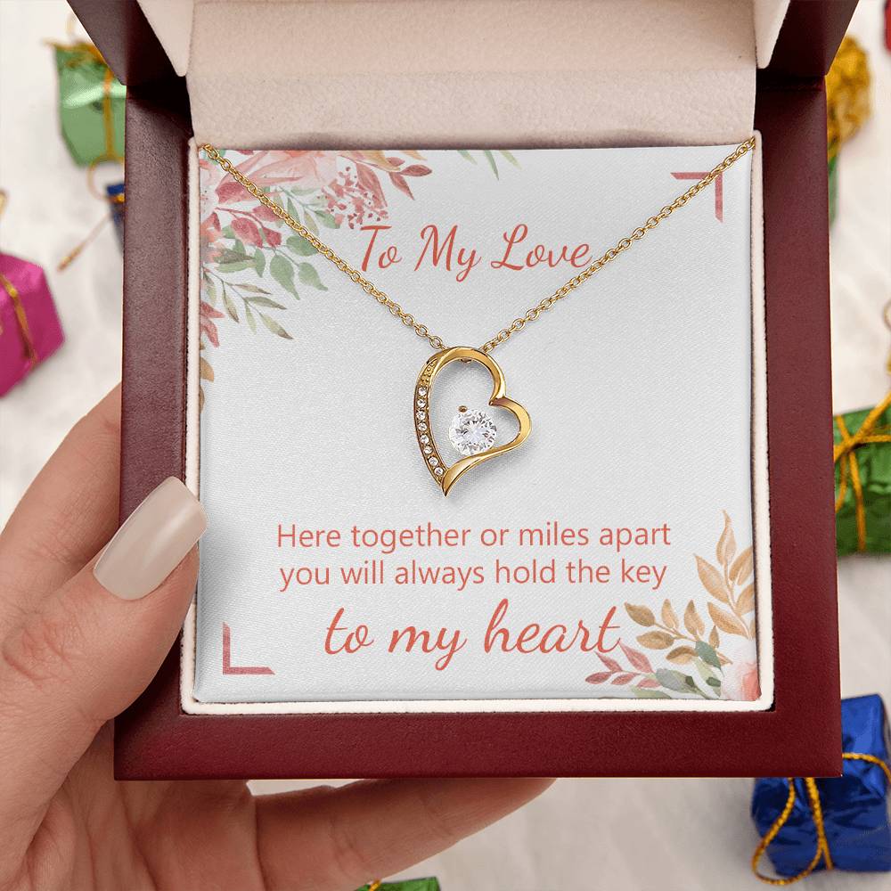 Key To My Heart Forever Love Necklace