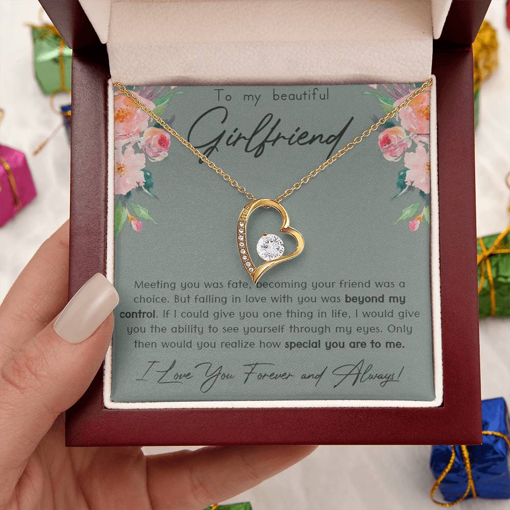 To My Girlfriend - Love You Forever & Always Necklace Forever Love Necklace