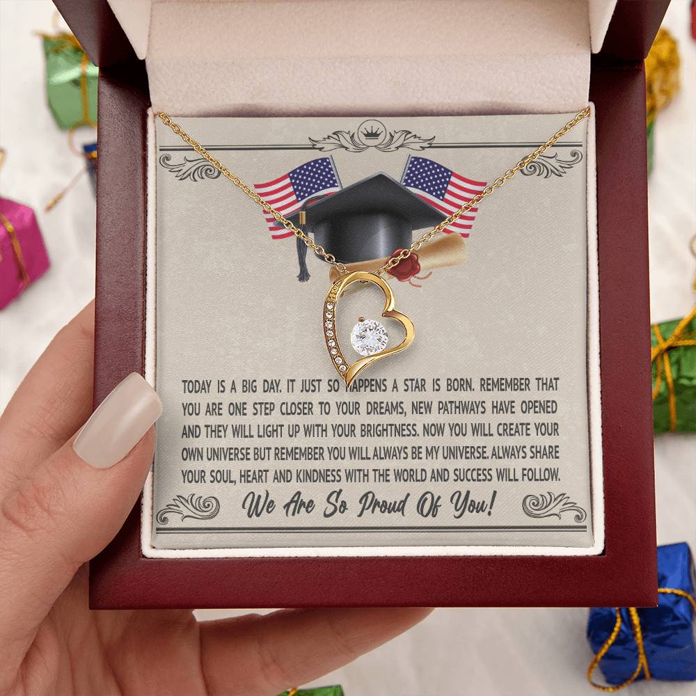 Congrats Necklace Gift For Daughter Special Gift For Graduate Congratulation Gift For Her College Graduation Gift For Friends Graduation Forever Love Necklace
