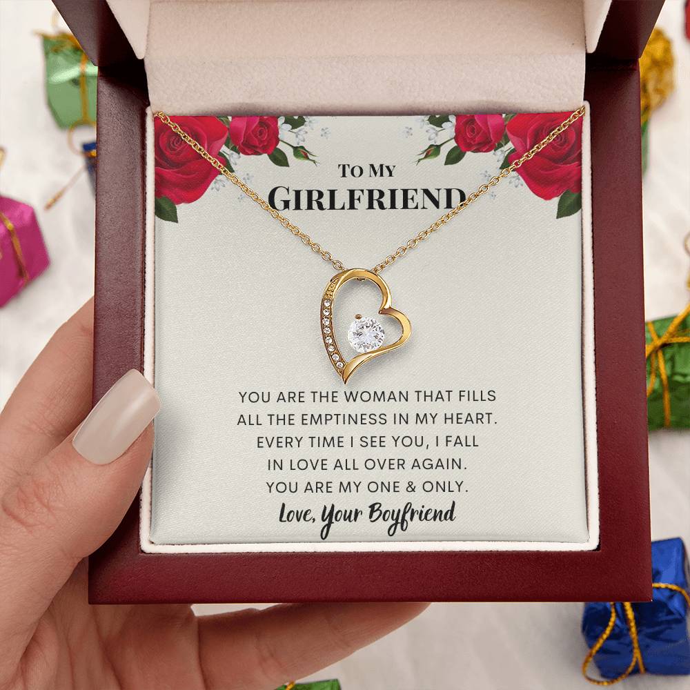 To My Girlfriend My One & Only Forever Love Necklace