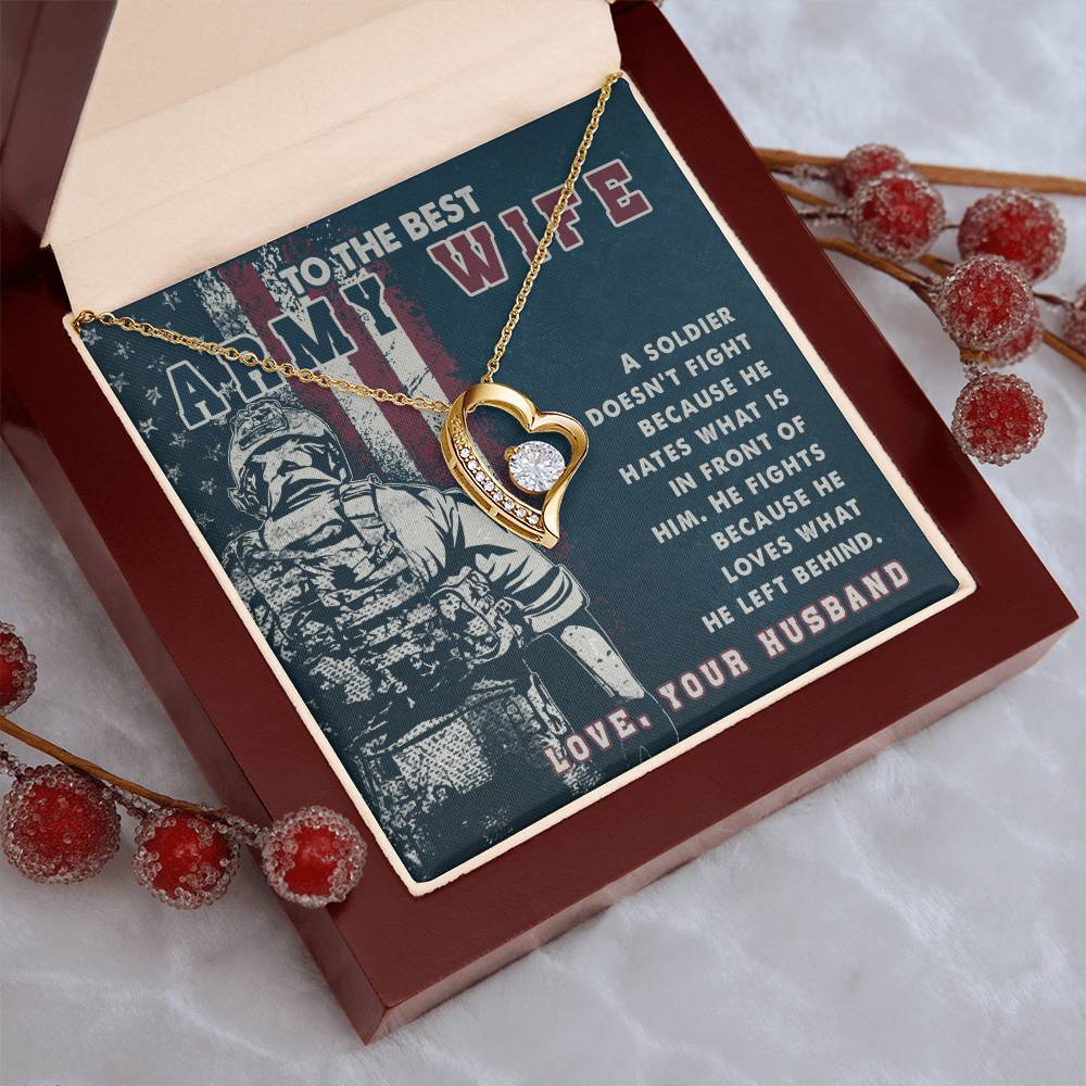Forever Love Necklace - To The Best Army Wife Forever Love Necklace