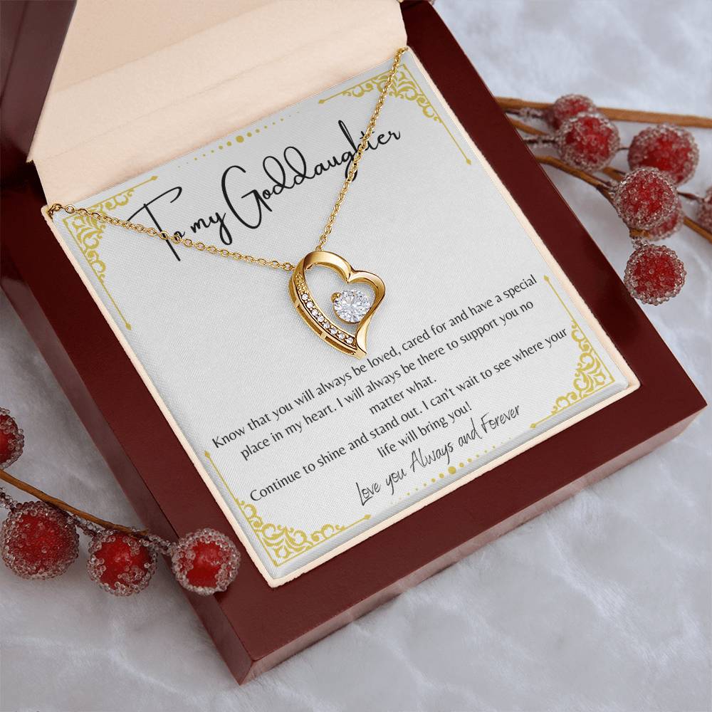 To My Goddaughter 2 1 Forever Love Necklace