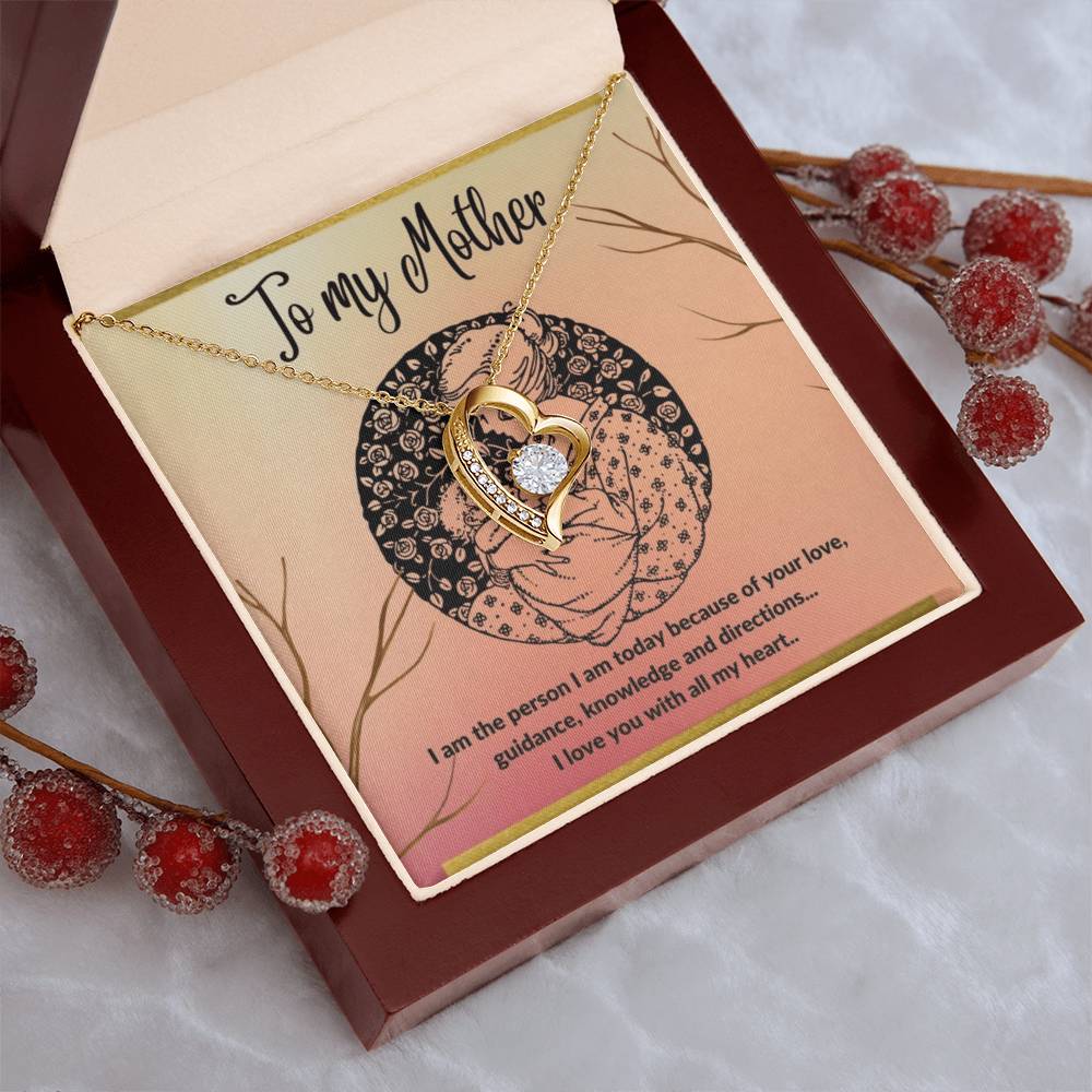 To My Mother I Love You With All My Heart Forever Love Necklace