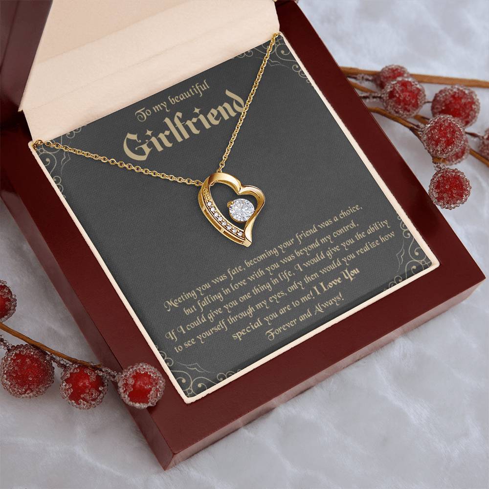 To My Beautiful Girlfriend Necklace Forever Love Necklace