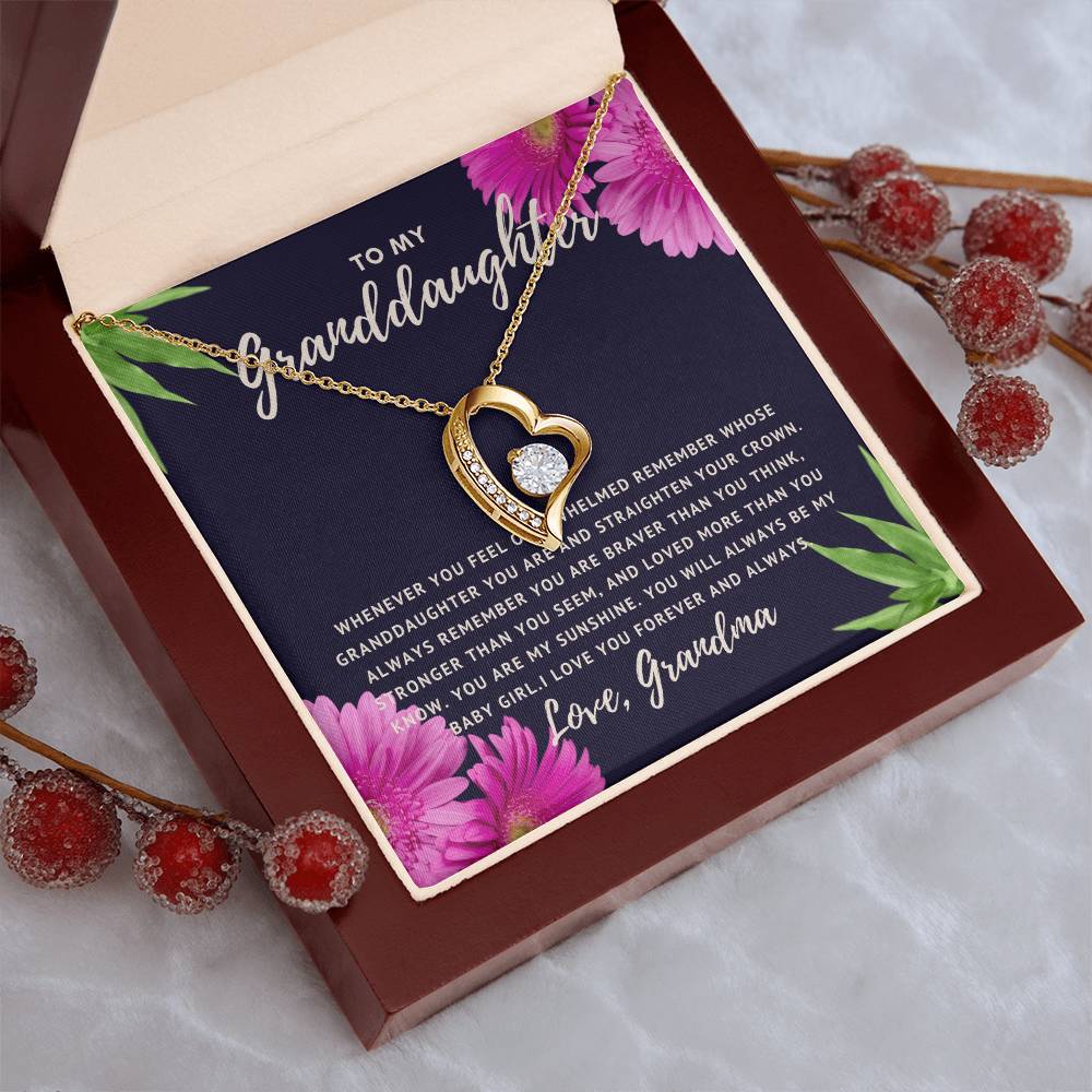To My Granddaughter... I Love You Forever And Always Necklace From Grandma Forever Love Necklace