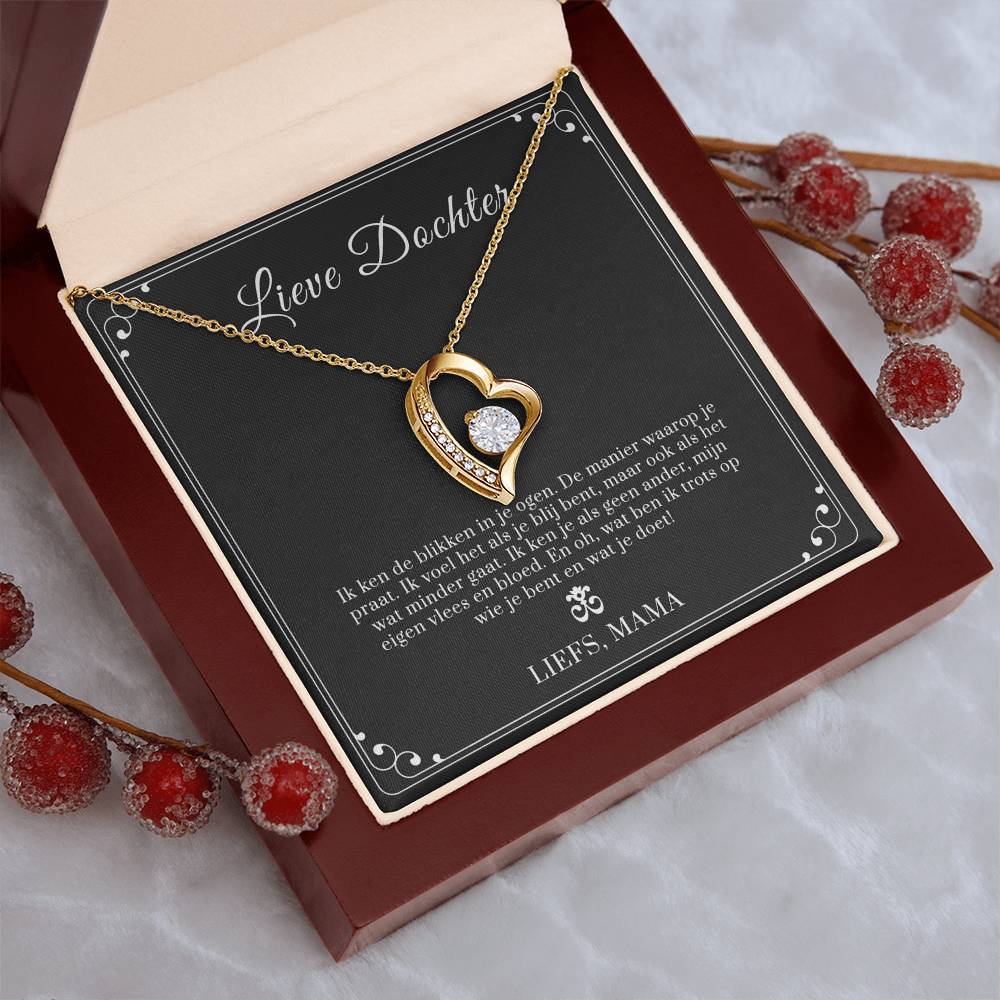 Daughter Necklace From Mom Daughter Gifts Daughter Necklace Daughter Gift From Mom Daughter Birthday Gift To My Daughter Forever Love Necklace