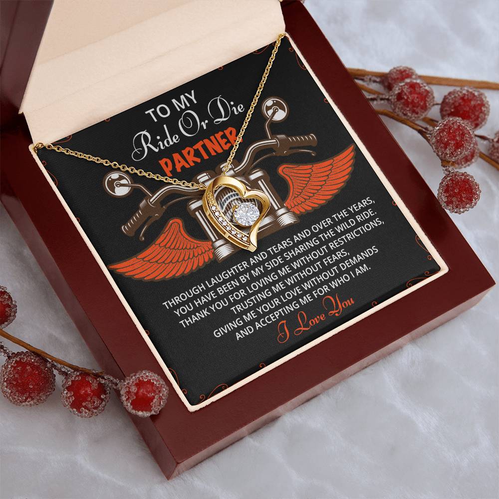 To My Ride Or Die Valentine's Day Necklace Gift For Girlfriend Gift For Valentine's Valentine's Day Gift Friendship Jewelry Forever Love Necklace