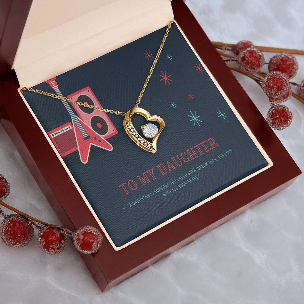 To My Daughter 1 Forever Love Necklace