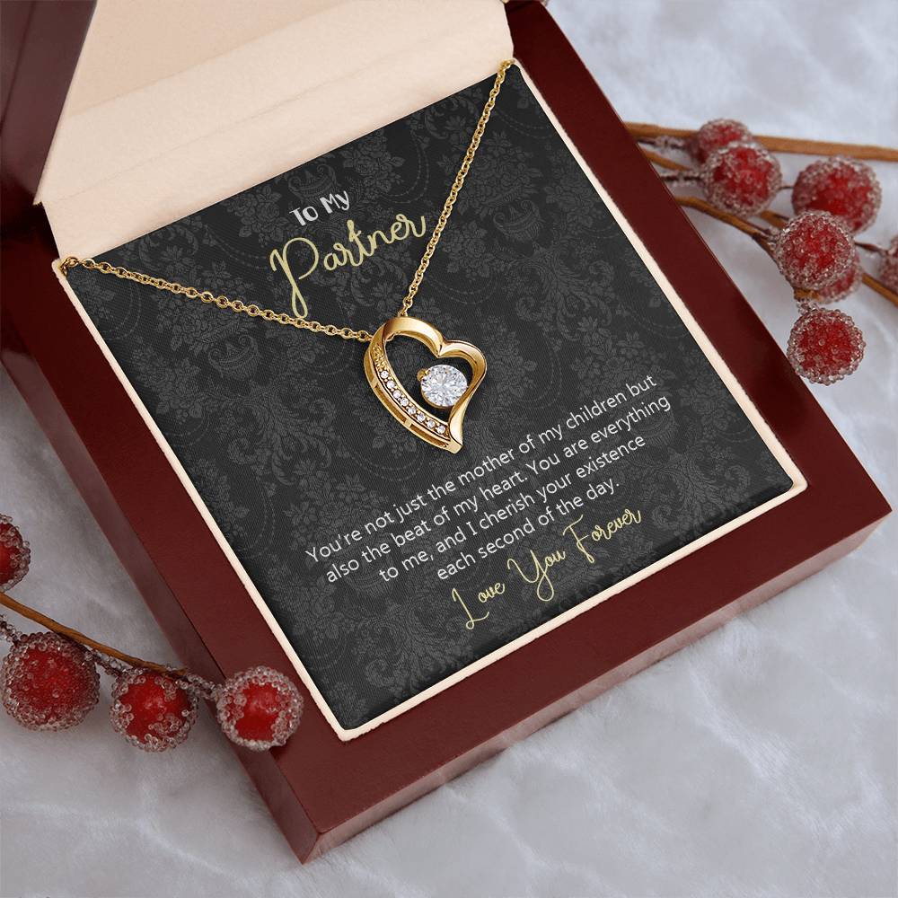To My Partner Anniversary Heart Necklace Forever Love Necklace