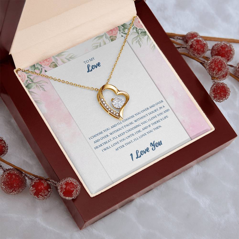Love Promise Heart Necklace Promise Necklace For Girlfriend Birthday Best Heart Necklace Gift For Girlfriend Christmas Forever Love Necklace