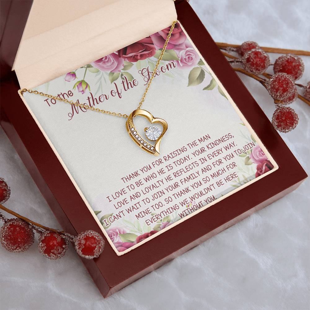 Mother Of The Groom Necklace Mother Of The Groom Jewelry Box Mother In Law Wedding Gift Mother In Law Forever Love Necklace Wedding Gifts Forever Love Necklace