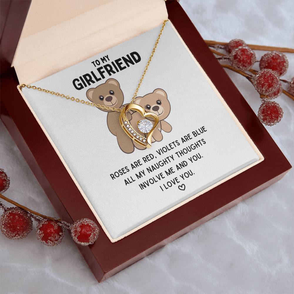 To My Girlfriend Naughty Thoughts Necklace 1 Forever Love Necklace