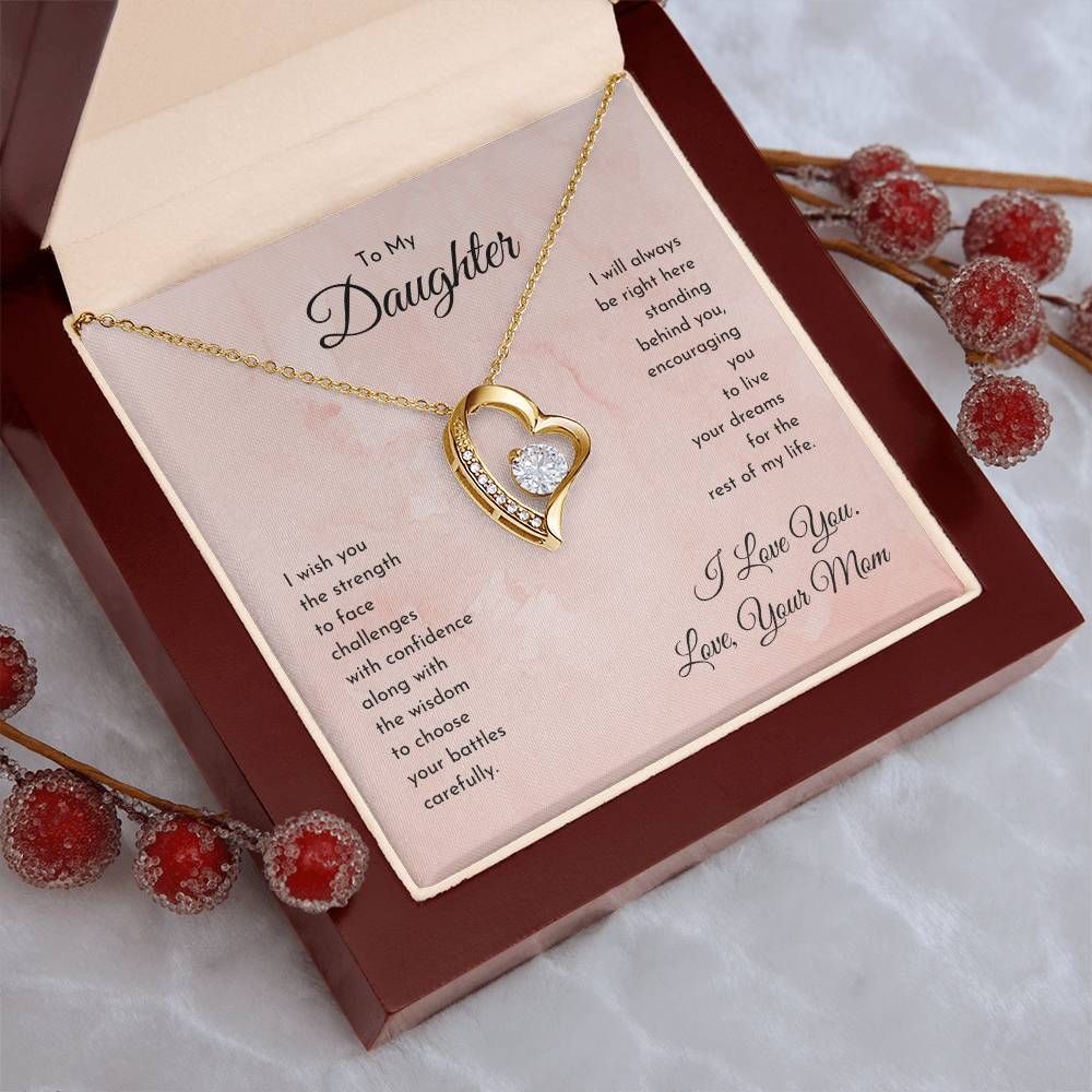 To My Daughter Necklace From Mom Gift For Daughter From Mom Birthday Gift Daughter Graduation Gift Daughter Birthday Gift From Mom Forever Love Necklace