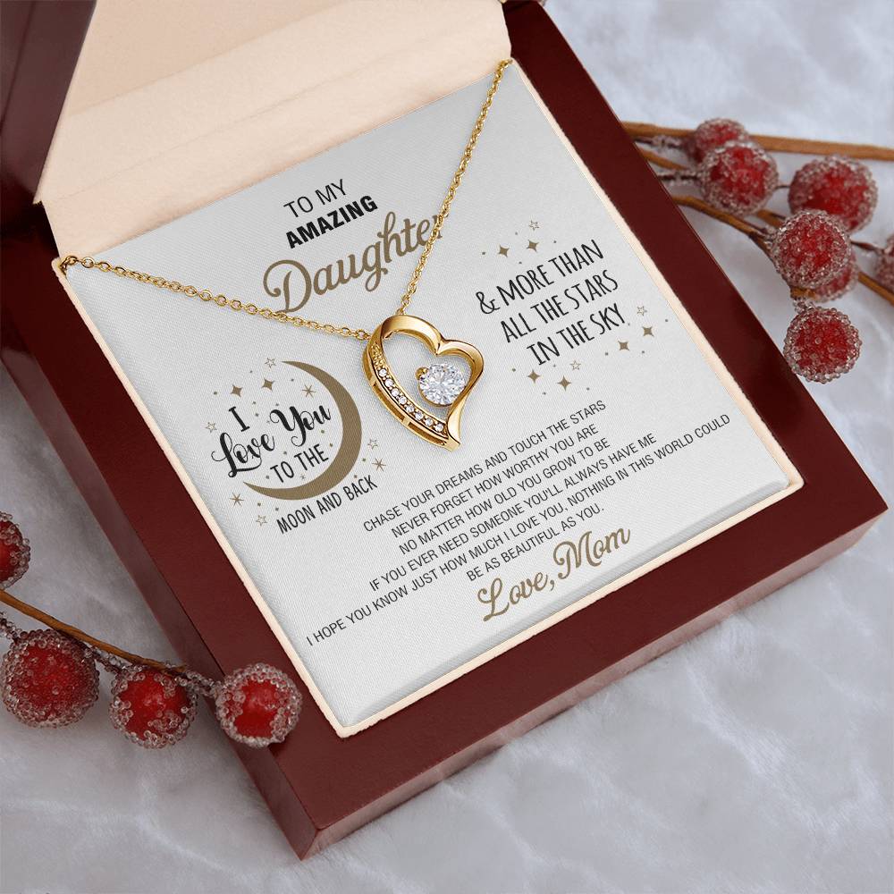 To My Amazing Daughter Necklace My Daughter Amazing Gift Daughter Gift From Mom Anniversary Lovingly Mom Birthday Gift Daughter Graduation Gift Forever Love Necklace