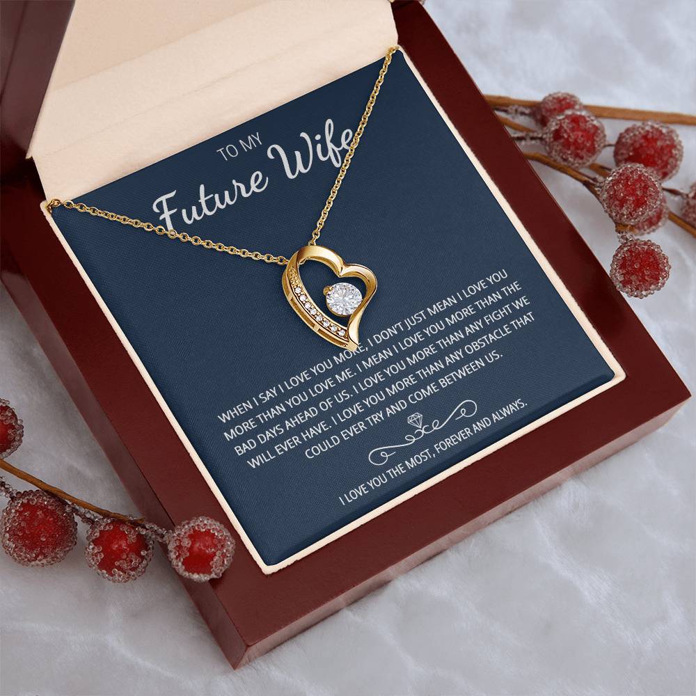 To My Future Wife Love You The Most Heart Necklace Customize Gift For Your Loving Wife! ?? Forever Love Necklace