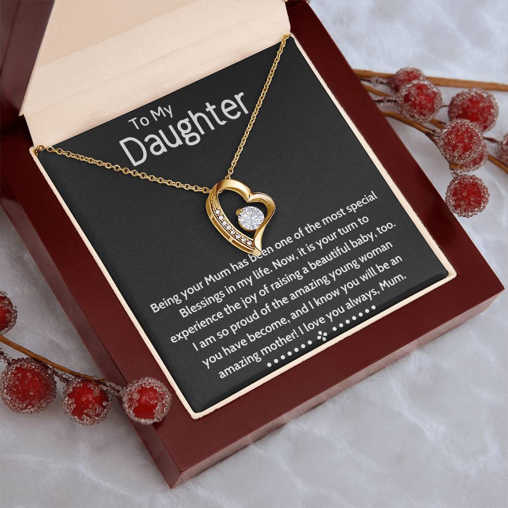 To My Daughter Beautiful Chapters Forever Love Necklace Daughter Necklace Gift For Daughter Xmas Christmas Daughter Gift From Mom 6 Forever Love Necklace