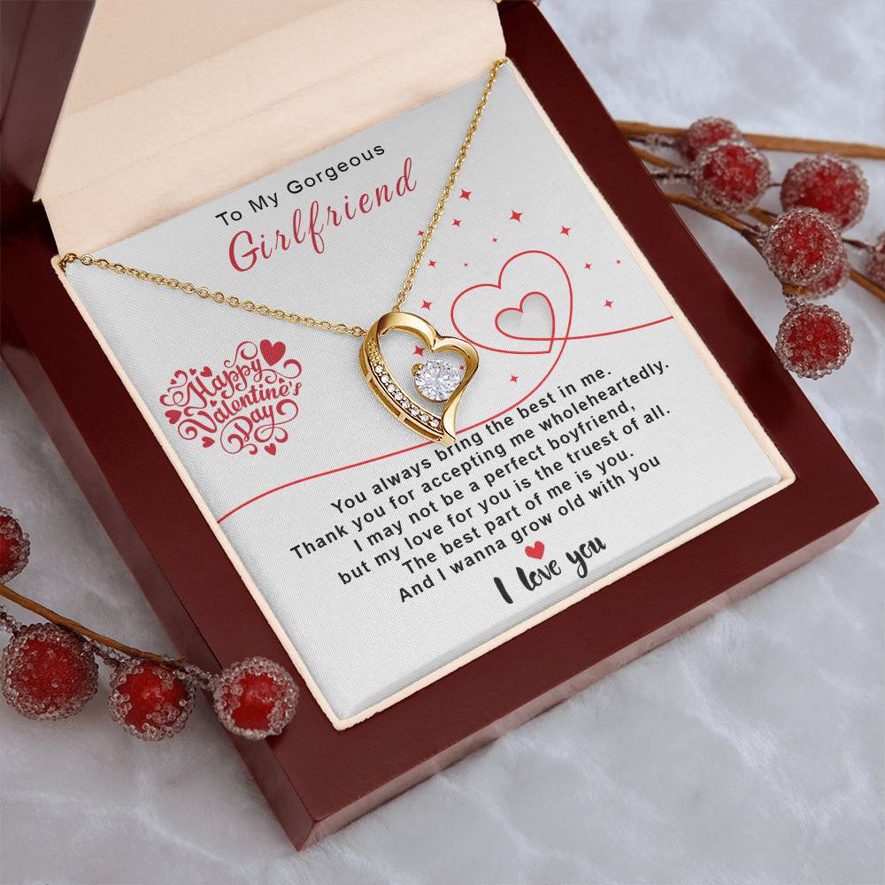 To My Gorgeous Girlfriend Forever Love Necklace
