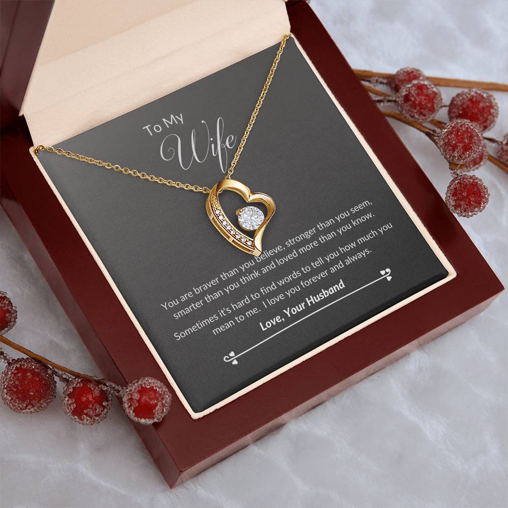 To My Wife Forever & Always Necklace 1 Forever Love Necklace