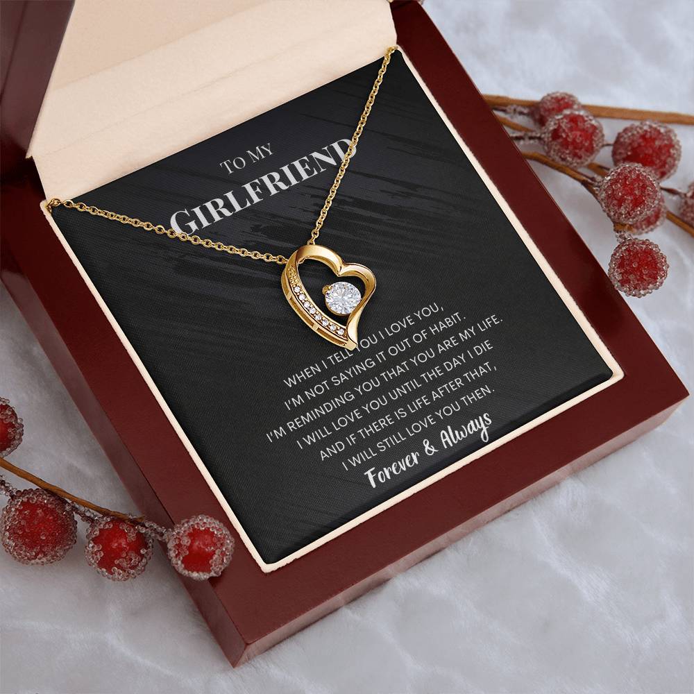 To My Girlfriend - You Are My Life - Necklace Forever Love Necklace