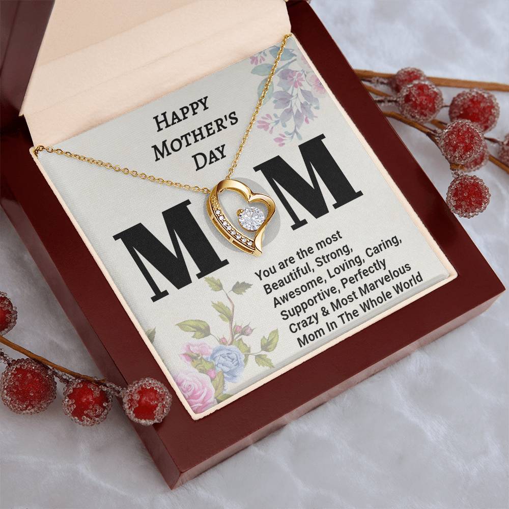 Happy Mother's Day Necklace For Mom Forever Love Necklace