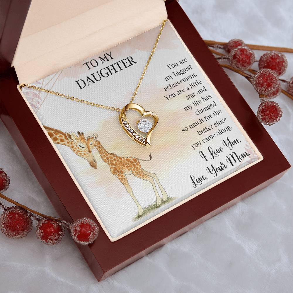 To My Daughter Giraffe Necklace Gift For Daughter From Mom Birthday Gift Graduation Gift Christmas Gift Live Your Dreams Gift For Daughter From Mom Forever Love Necklace