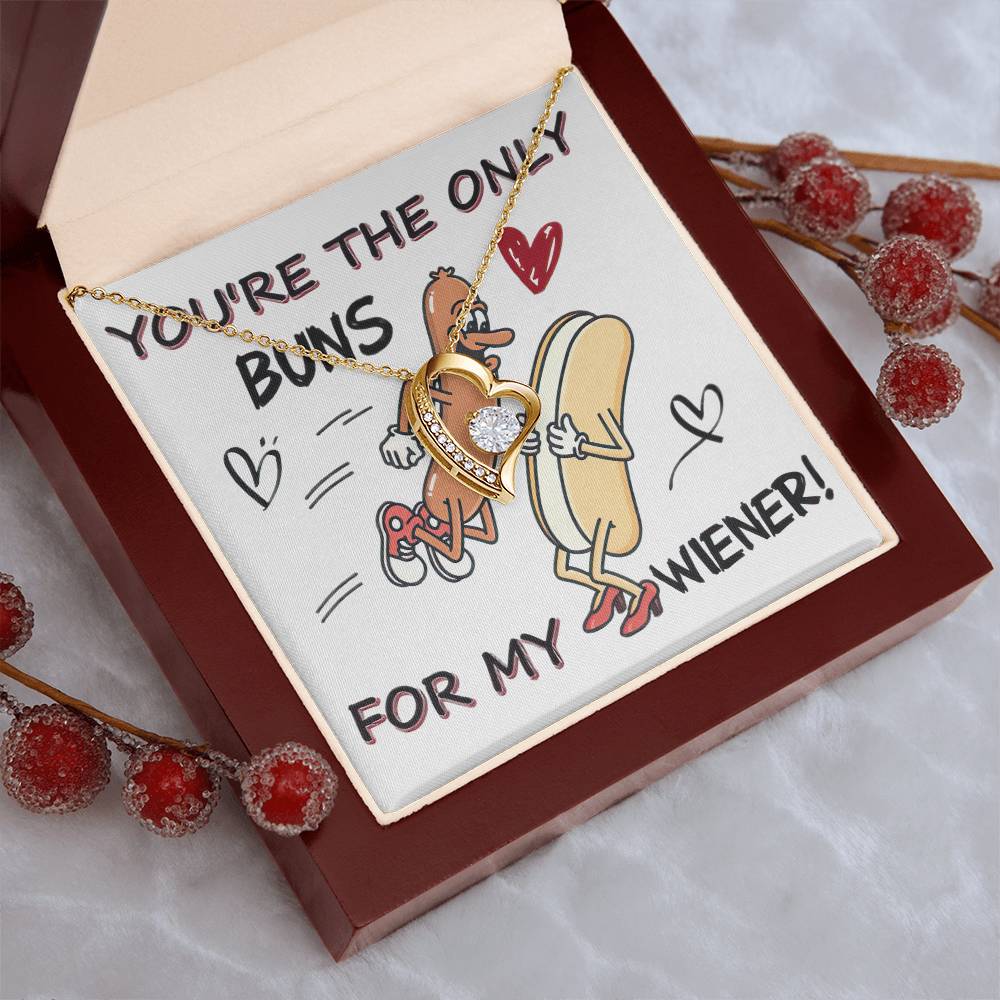You're The Only Buns Customize Gift?? Heart Necklace Forever Love Necklace