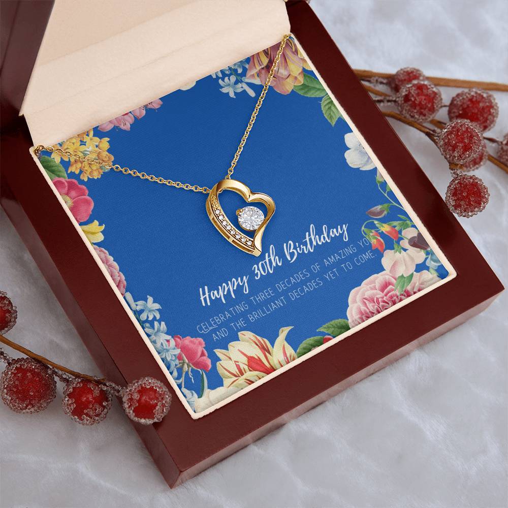 30th Birthday Gifts For Daughter Necklace For Daughter 3 Decade Jewelry 30 Years Old 30th Birthday Gift Necklace Forever Love Necklace