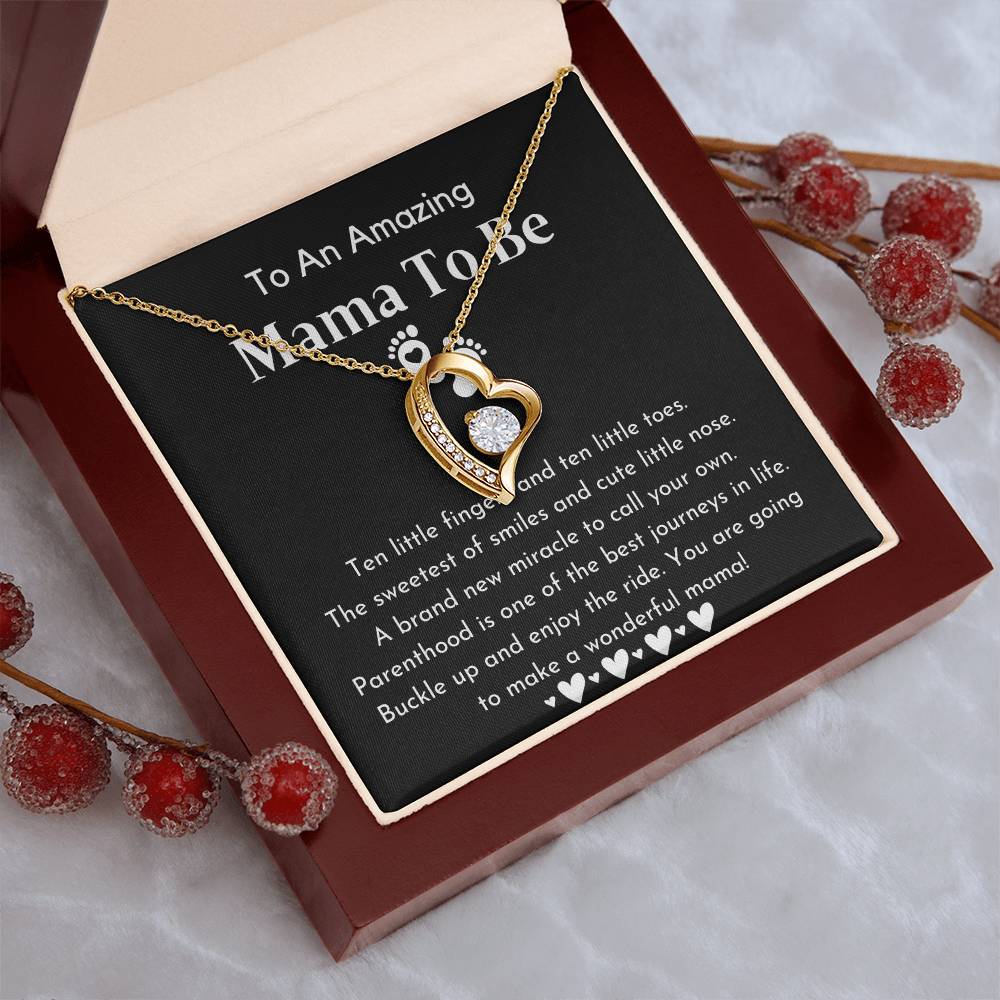 To An Amazing Mama To Be Pregnancy Gift For Friend Gift For First Time Mom Pregnancy Gift For Best Friend Gift For Mom To Be Necklace Forever Love Necklace