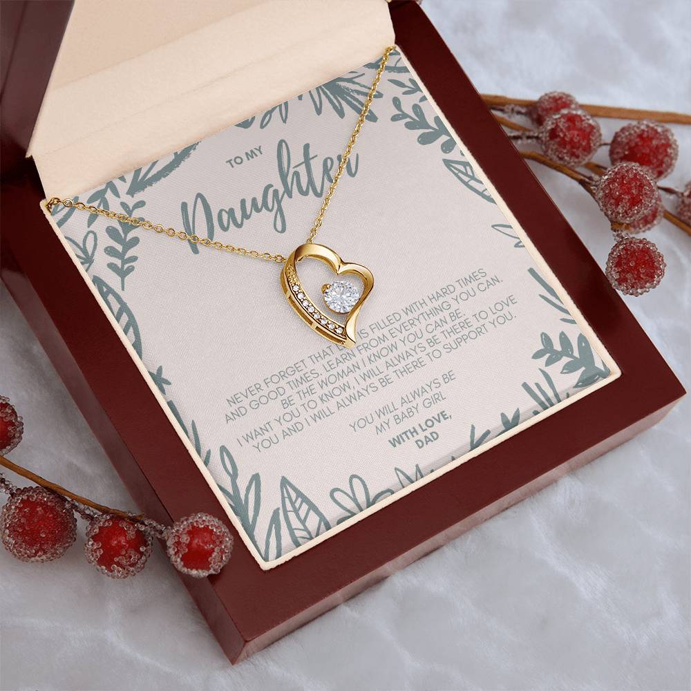 Gift For Daughter From Dad Daughter Father Necklace Daughter Gift From Dad To My Daughter Daughters Birthday Unique Grown Up Daughter Forever Love Necklace