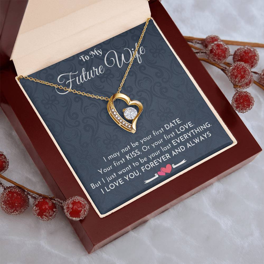 To My Future Wife Necklace Engagement Gift For Future Wife Sentimental Gift For Bride From Groom Birthday Gift For Fiancee Fiance Forever Love Necklace