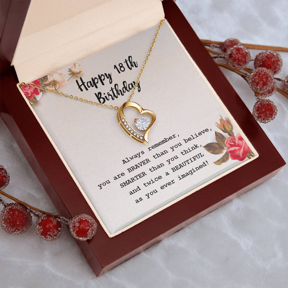 18Th Birthday Gifts For Girls 18Th Birthday Necklace 18Th Birthday Gift Girl. Gift For Sister Best Friend Daughter Niece Forever Love Necklace