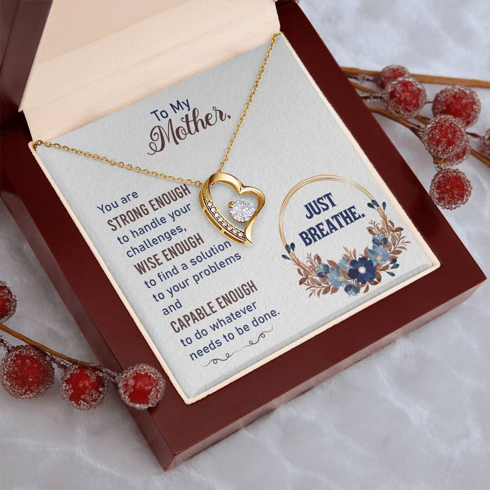 To My Mom Mother Necklace Gift For Mother Xmas Christmas Customize Gift To My Mom 3 1 Forever Love Necklace