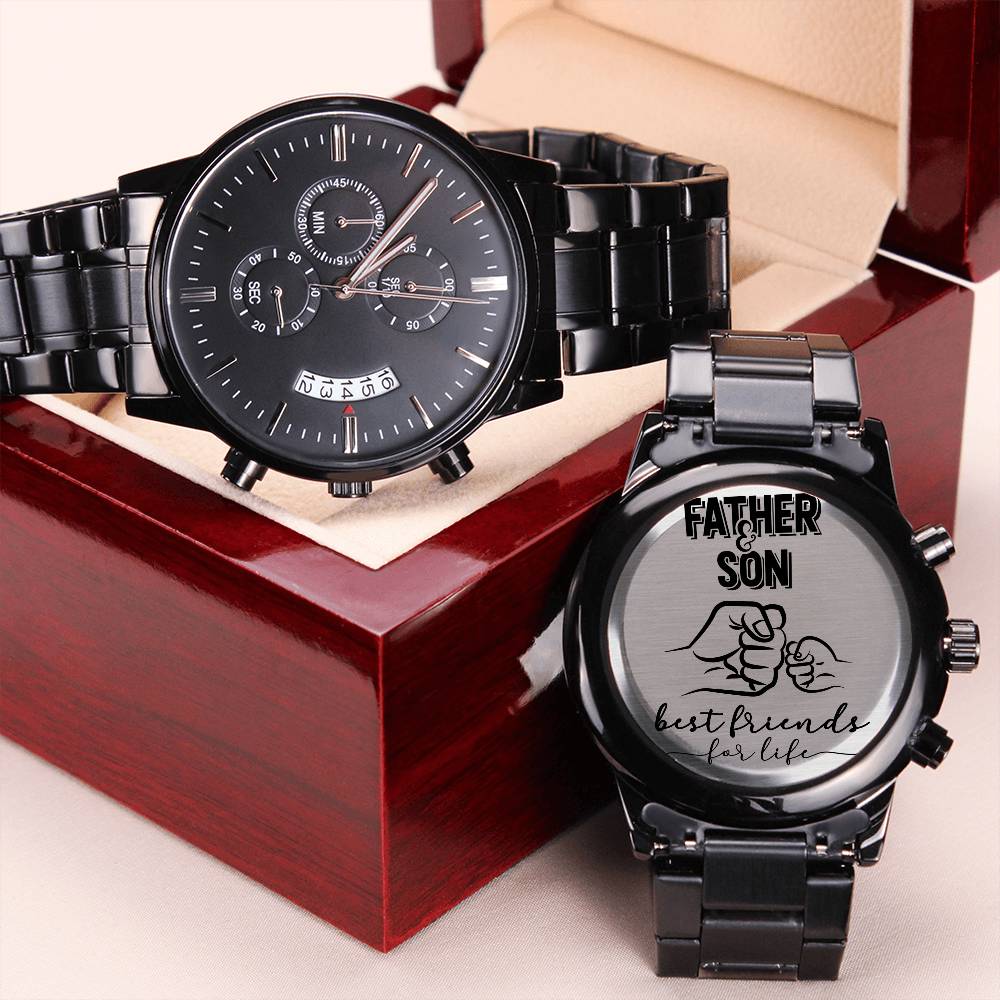Engraved Watch Gift For Dad Father’s Day Gift For Daddy Birthday Gift For Dad Engraved Watch For Him Father Gift From Son Engraving Chronograph Watch