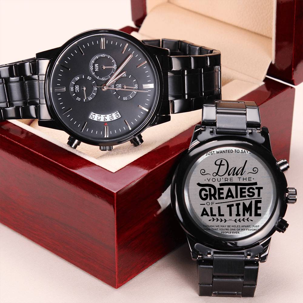 Father's Gift For Dad Dad's Customize Watch Custom Watch For Dad Minimalist Dad's Watch Dad's Gift Engraving Chronograph Watch