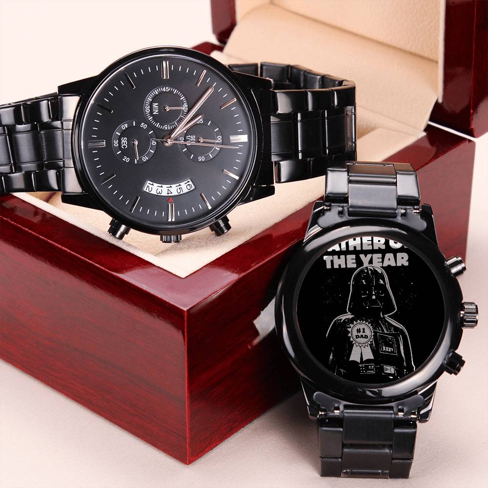 Father Of The Year Engraving Chronograph Watch