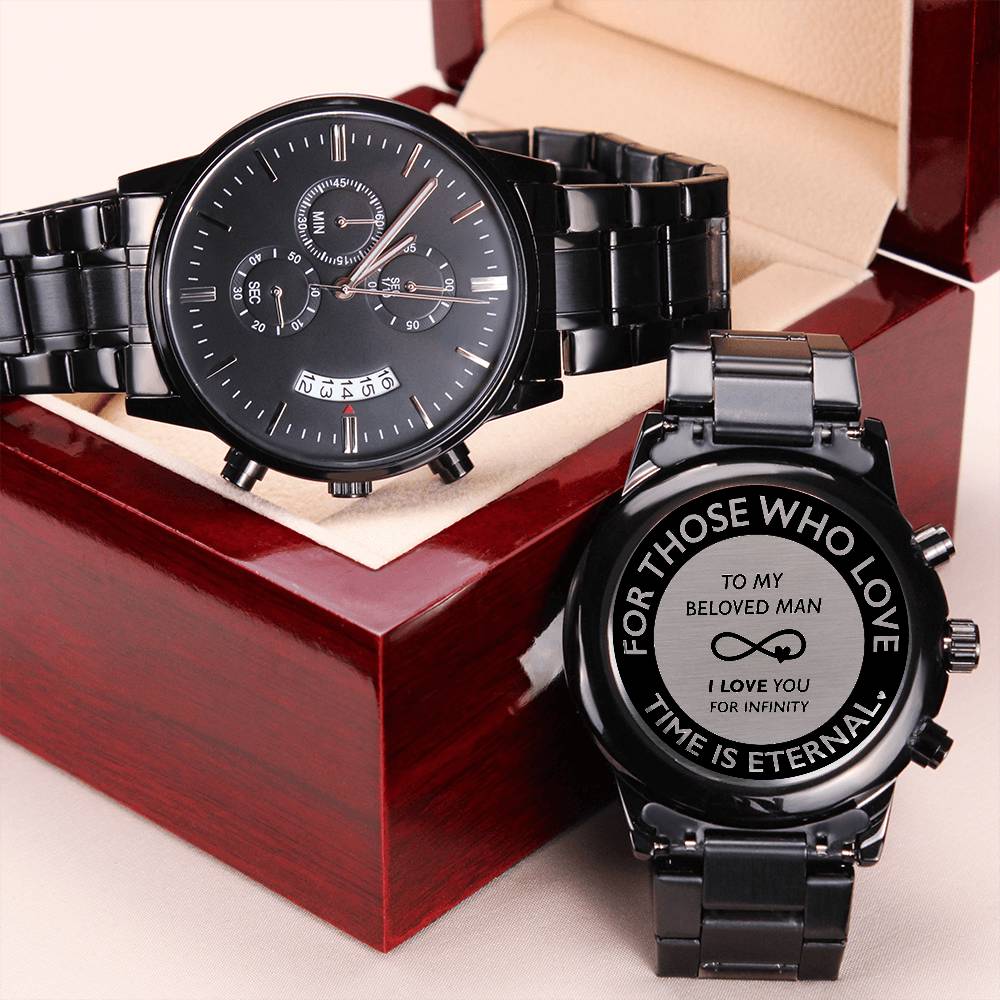 I Love You For Infinity ?? - Watch Engraving Chronograph Watch