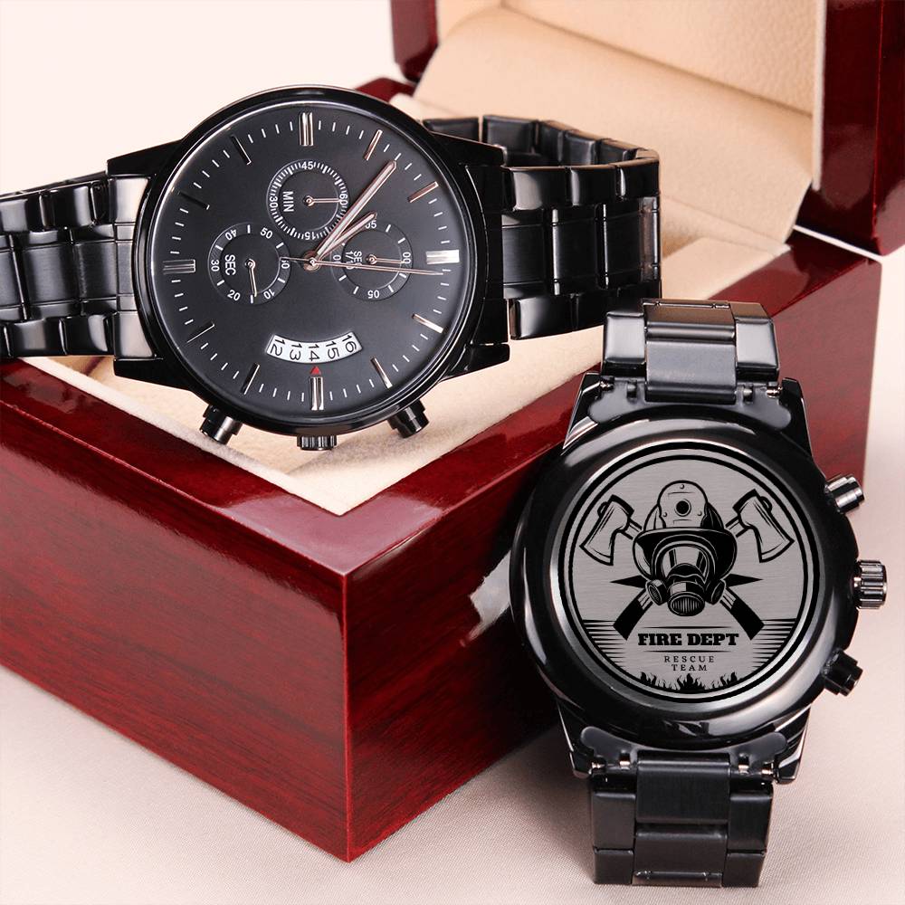 Always Ready To Help You - Black Chronograph Watch Engraving Chronograph Watch