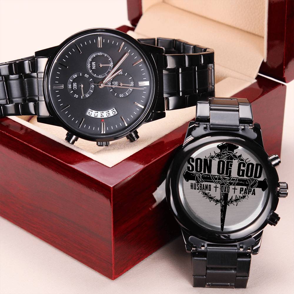 Son Of God - Papa 1 Engraving Chronograph Watch