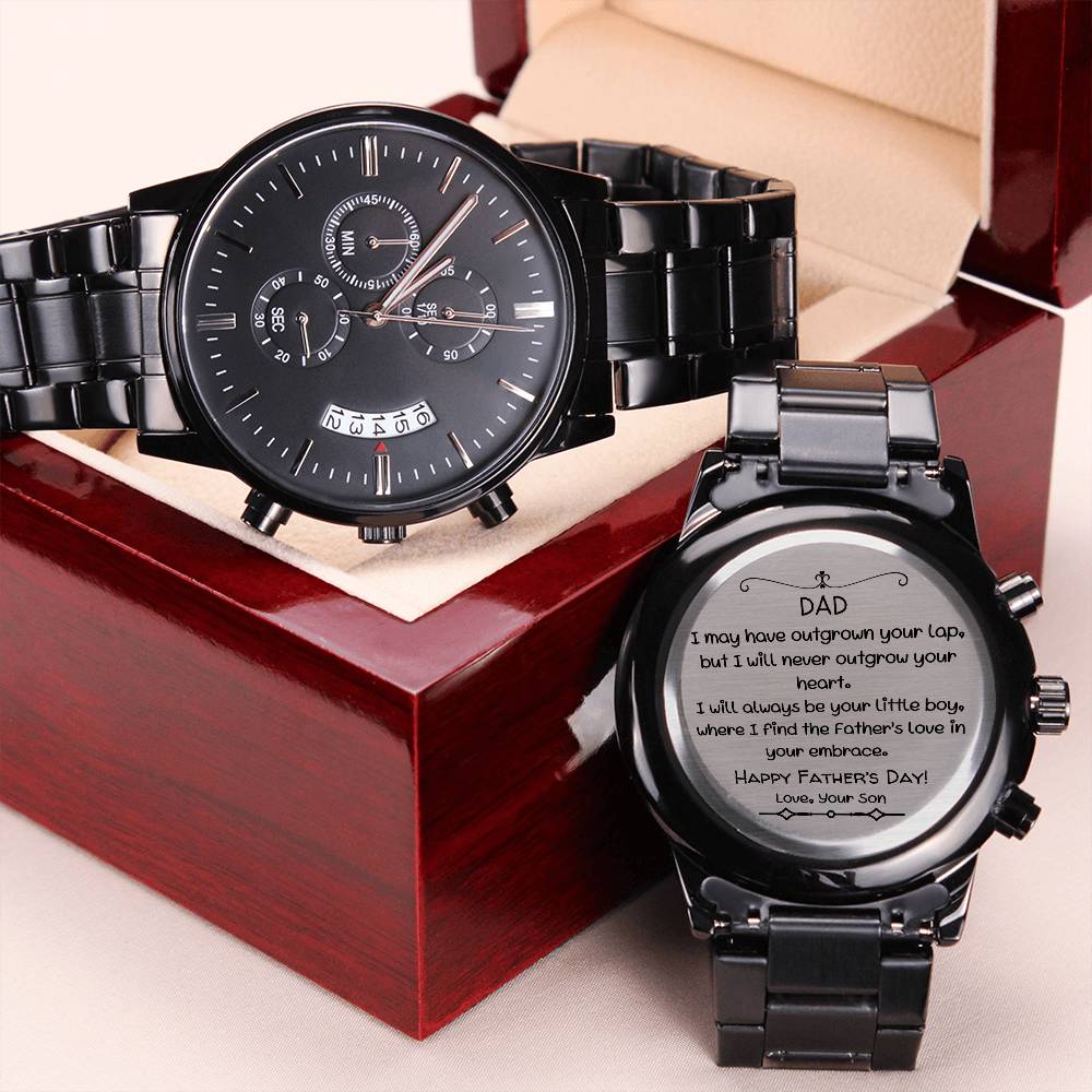 The Father's Love To A Son Engraving Chronograph Watch