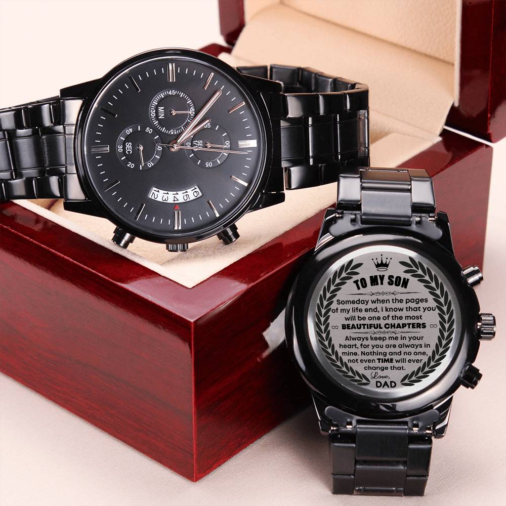 To My Son Chronograph Watch 1 Engraving Chronograph Watch