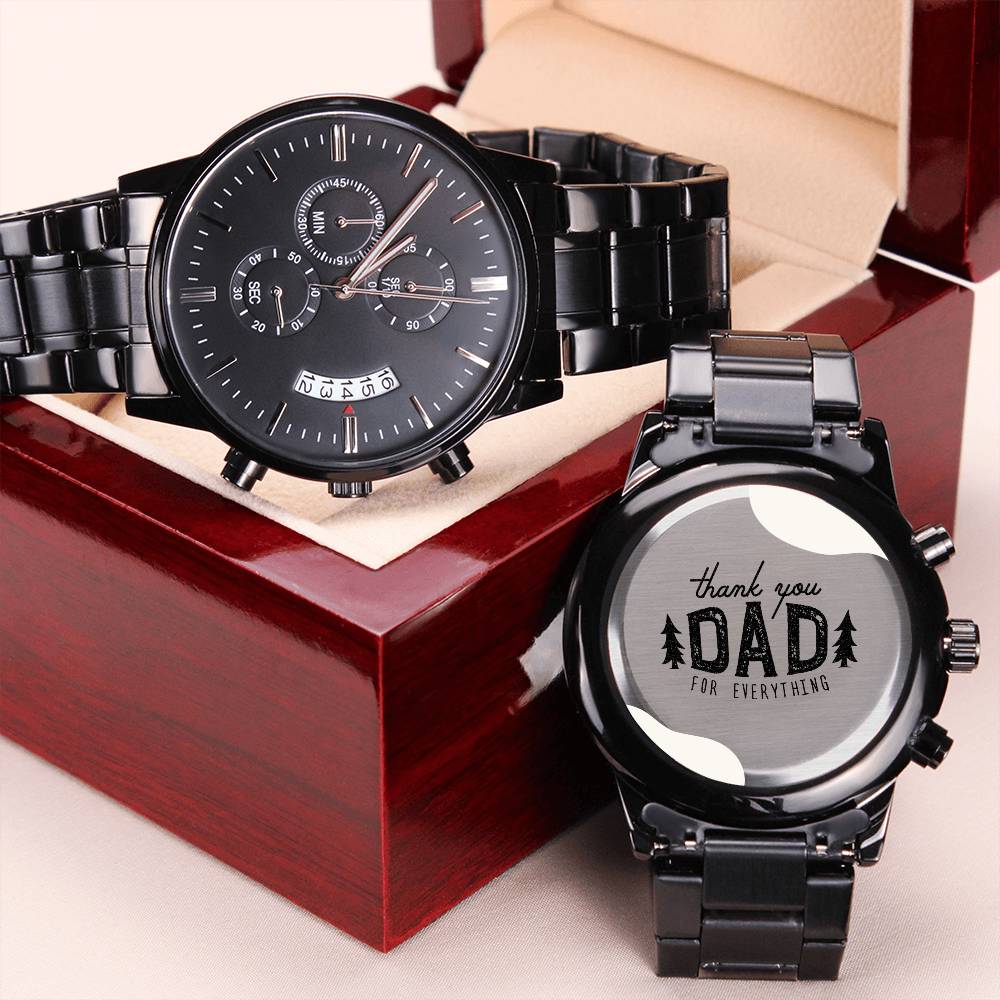 Gift For Dad Dad's Customize Watch Custom Watch For Dad Minimalist Dad's Watch Dad's Gift Engraving Chronograph Watch