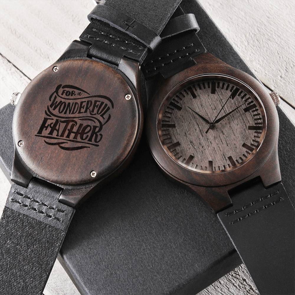 Awesome Dad - Father's Day Watch - Happy Fathers Day To My Awesome Dad - Father's Day Gift For Son - Daddy Engraved Wo1 Engraved Wooden Watch