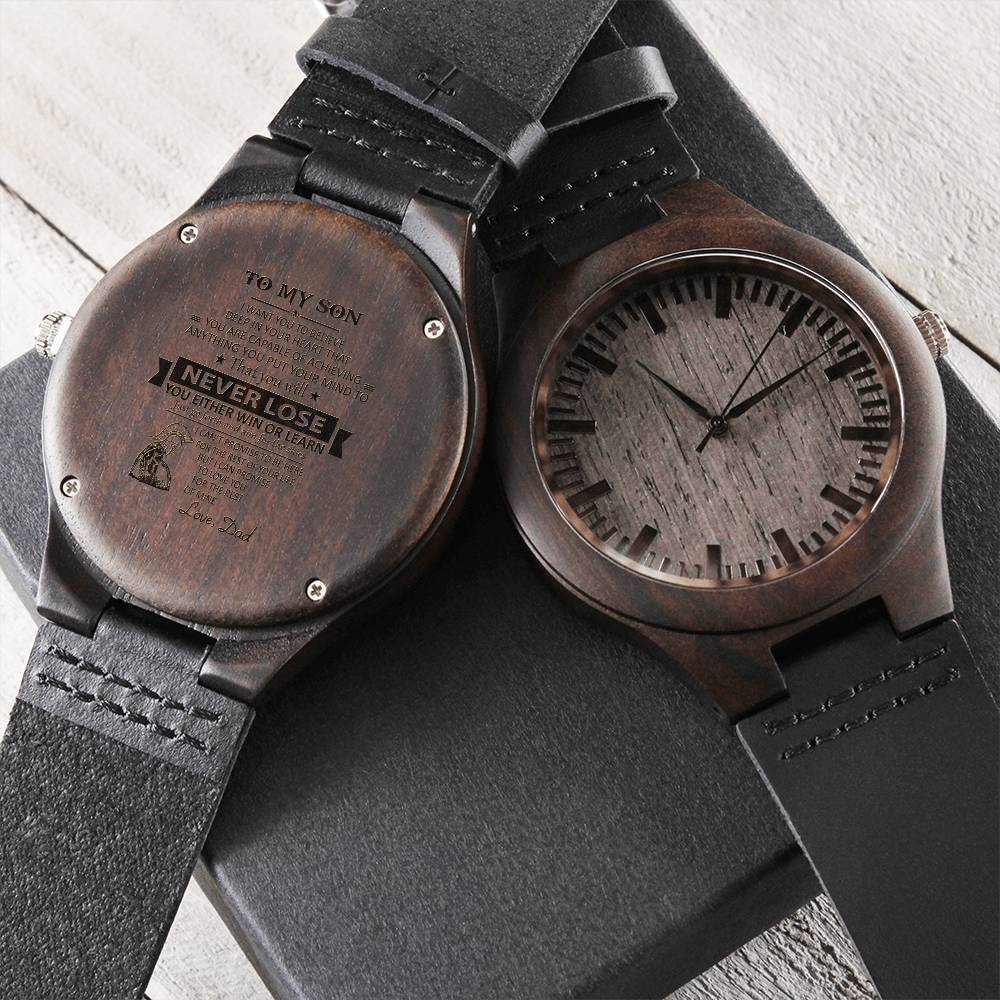 You'll Never Lose Customized Gift For Son1 Engraved Wooden Watch