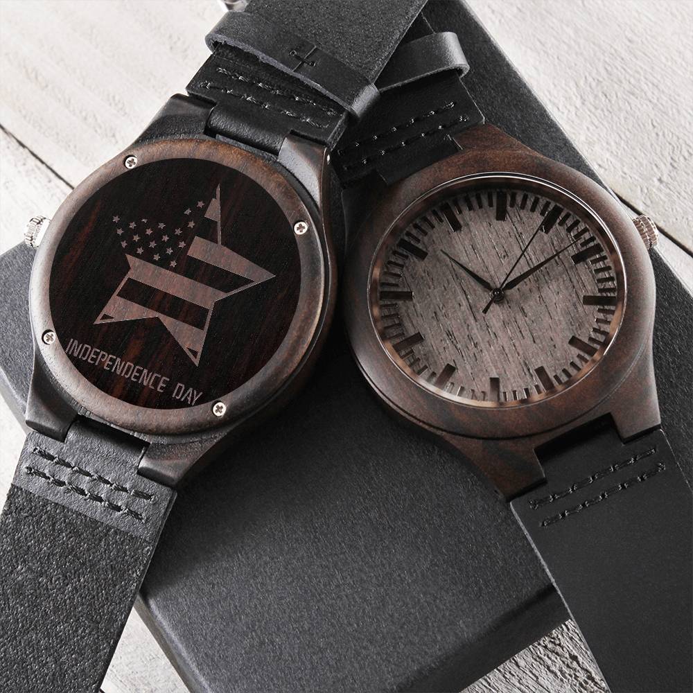 Unique Gifts For Veterans Dad From Son Engraved Wooden Watch