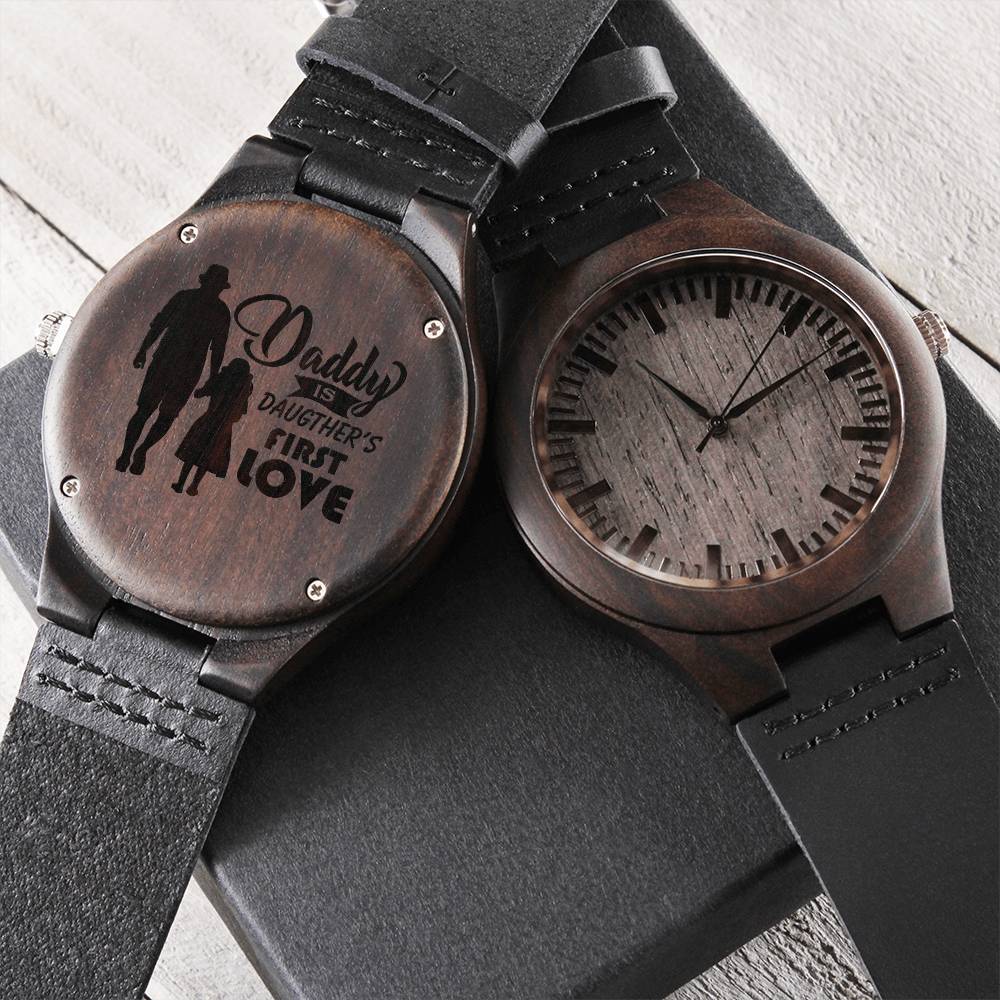 Daddy Is My Bestie - Personalized Gift For Dad Gift For Dad On Father's Day Dad Watch Thank You Dad Unique Dad Gift Da Engraved Wooden Watch