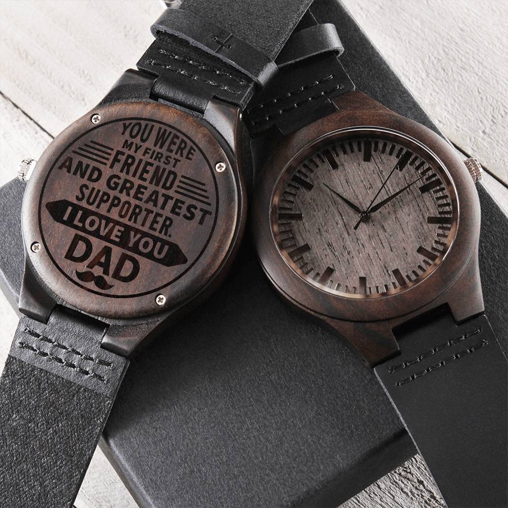 You Were My First Friend - Engraved Wooden Watch