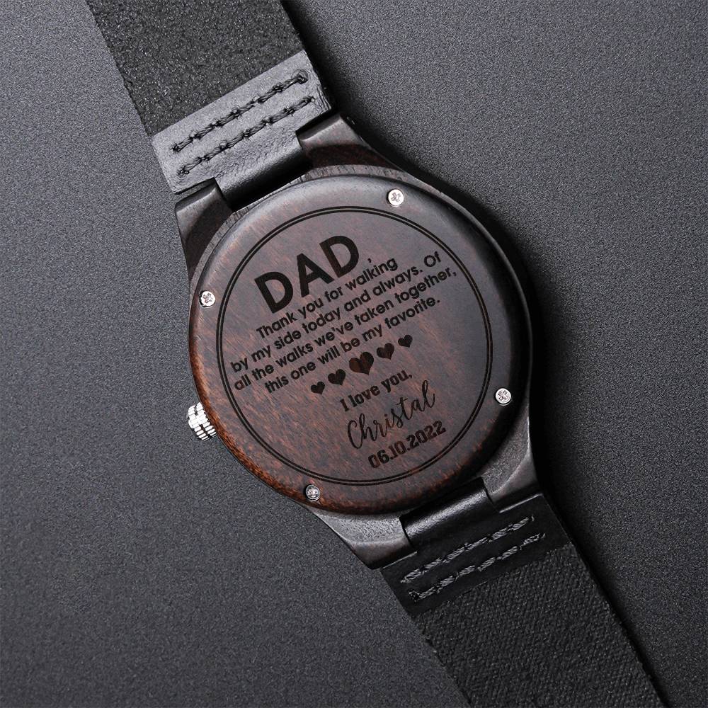Personalized For Father Of Bride Dad Gifts From Bride Custom Watch Wedding Gift For Dad From Dau Engraved Wooden Watch