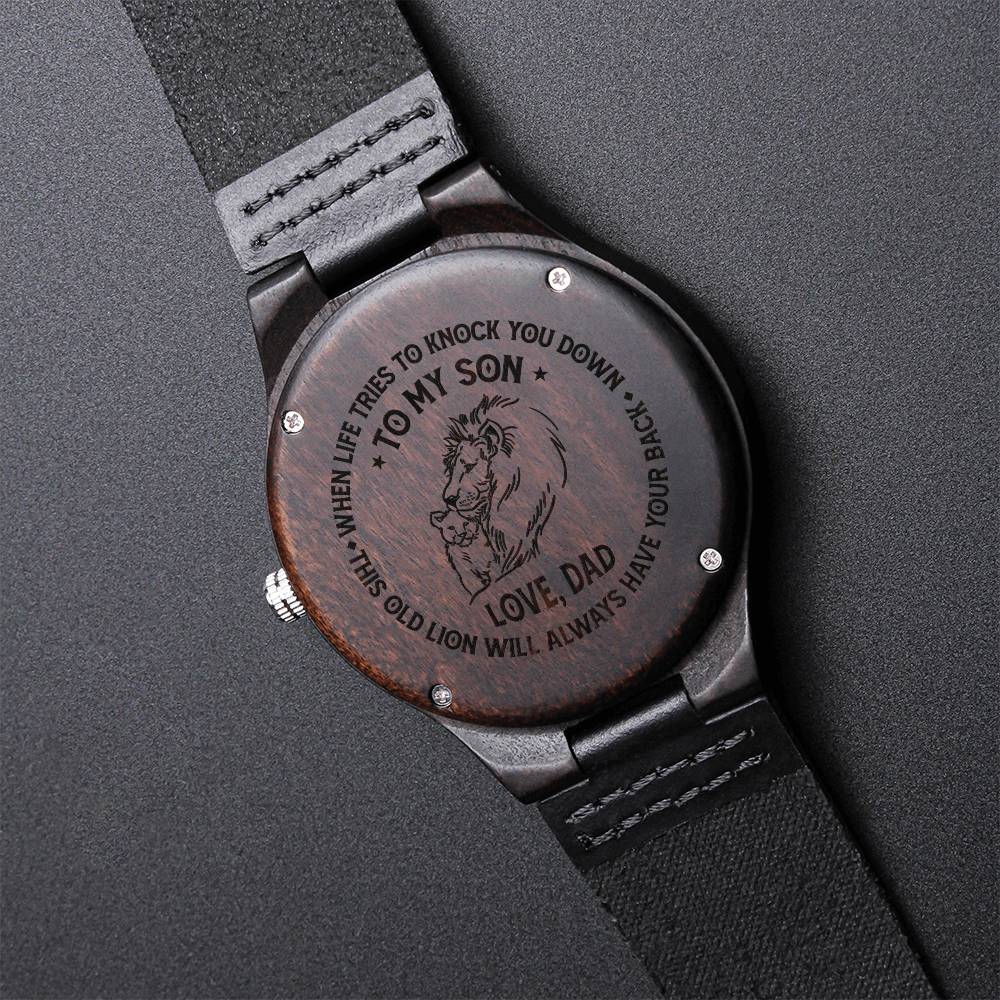 To My Son - Engraved Wooden Design Wooden Watch - Gift For Son Son Birthday Gift For My Son Graduation Gift For My So Engraved Wooden Watch